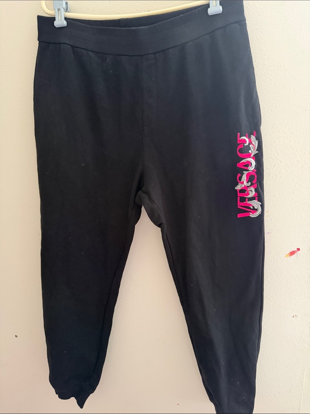 Versace sweatpants with Pink Logo